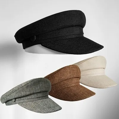 Unisex Military Army Style Captain Hat Chauffeur Sun Protection Cap Casual • $18.47