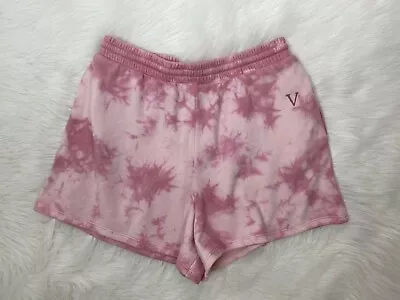Victoria's Secret Size Medium Pink Tie Dye Soft Knit Shorts 3 Inch Inseam • $9.99
