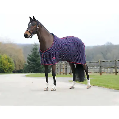 Weatherbeeta Waffle Cooler Horse Rug Standard Neck - Navy/Red/White | 5ft-7ft • £55.79