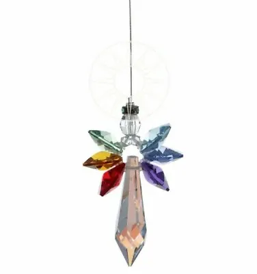 Large Swarovski Crystal Guardian Angel Chakra Suncatcher Rainbow Maker  • £16.99