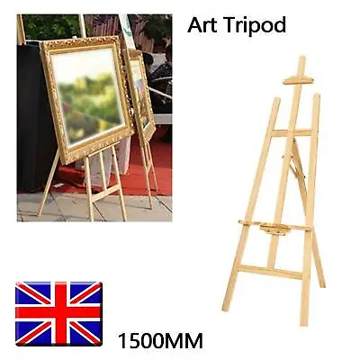 5FT Studio Wooden Easel Display Art Craft Artist Cafe Wedding Painting Stand UK • £10.99