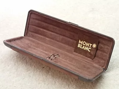 Montblanc Vintage 1980's Brown Storage Display Case For 3 Pens Rough Issues  • $42.46