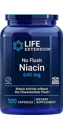 Life Extension NO FLUSH NIACIN 640 MG 100 CAPSULES • $15