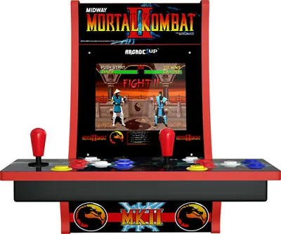 Arcade1Up Mortal Kombat 2 Player Counter-cade With Marquee Port & Headphone Ja • $229.99