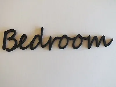 Wooden  Bedroom   Plaque Words/Letters Home/Door/WallBlack Or Unpainted  • £4.99