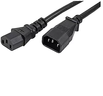 PRO ELEC - IEC C14 Plug To IEC C13 Socket Extension Lead 10A 5m Black • £5