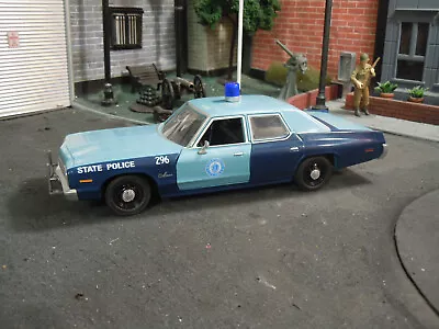 Massachusetts State Police 1/24 Scale 1975 Dodge Monaco With Lights. • $120