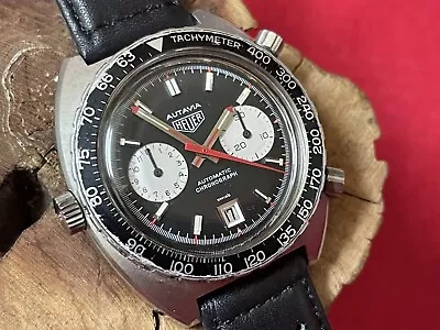 Vintage 1976 Heuer Autavia Chronograph Watch 1163 V Viceroy Heuer Buckle Strap • $4795