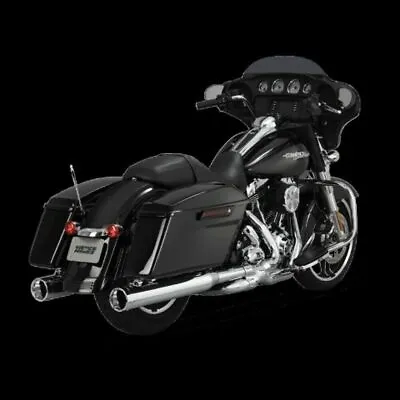 Vance And Hines Monster Round Exhaust Slip-Ons Chrome • $779.01