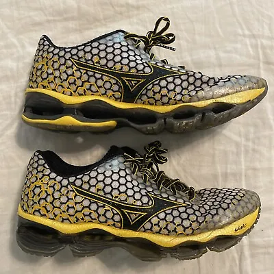 Mizuno Wave Prophecy 3 Men Size US 10.5 - Yellow Honeycomb Running Shoes • $69.95