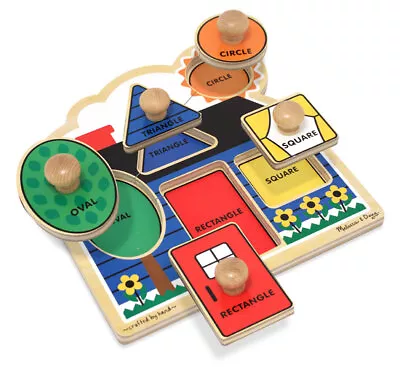 Melissa And Doug First Shapes Jumbo Knob 5 Piece Jigsaw Puzzle • $20.69