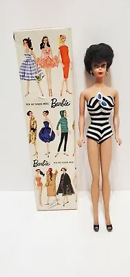 Vintage 1961 Brunette Bubble Cut Barbie JAPAN  With 11 Outfits & Original Box • $499
