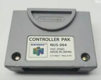 Official Nintendo 64 N64 OEM Controller Pak NUS-004 Memory Card Tested Excellent • $8.99