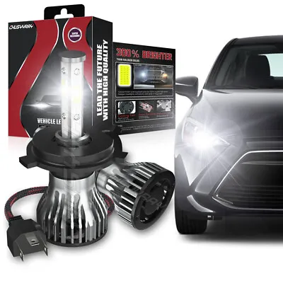 2Pcs LED Headlight Bulbs Car & Truck Parts High&Low Dual Beam Kit 6000K H4 9003 • $33.86