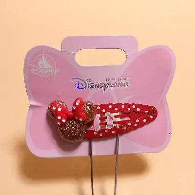 Disneyland RED Minnie Mouse Bow HAIR CLIP Accessories Hong Kong HKDL Girl Gift • $9.99