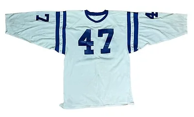 Vintage 1960's Durene Southern Athletic Brand Football Jersey Blue & White Early • $89.99