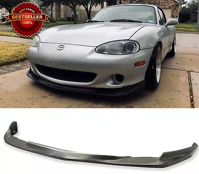 GV Black Poly Front Bumper Lip Spoiler Body Kit Splitter For 01-05 Miata MX-5 • $85.99