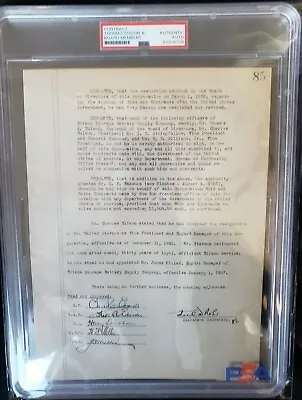 Thomas A. Edison Signed Autograph Contract Psa/dna Authentic! • $2795