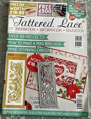 THE TATTERED LACE Paper Craft Magazine With PAPERS But NO DIE Issue 31 • £1