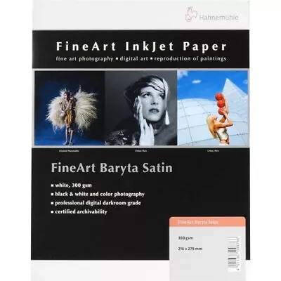 Hahnemuhle Fine Art Baryta Satin 300gsm Inkjet Paper 17x22 - 25 Sheets • $170.95