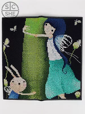 Handmade Cute Cross-stitch Wallet | Fairy And Magical Rabbit [hand Made] • $36.65