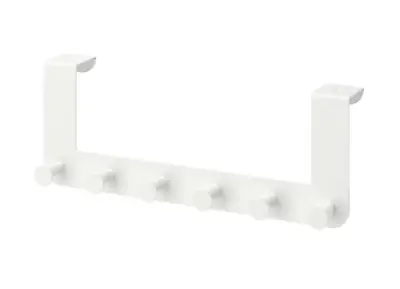 Ikea Enudden Over Door 6 Hooks Hanger Knobs White Clothes Bags Coats - Free P+P • £9.99