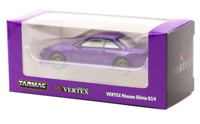 Tarmac Works GLOBAL64 Purple Metallic VERTEX Silvia S14 1:64 Scale Diecast Car • $10.49
