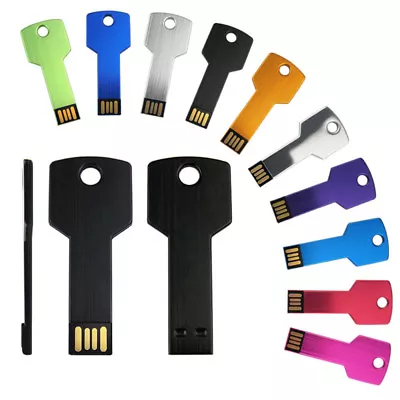 Lot Bulk 50p Metal Key Pendrive USB Flash Drive Disk Custom LOGO Gift 128MB-8GB • $154.98