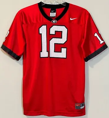 Nike Georgia Bulldogs Youth Size Medium (12-14) Football Jersey #12 Boys UGA Red • $29.39