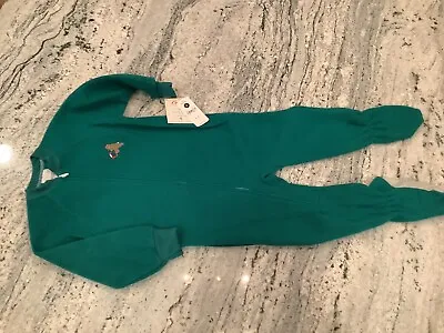 Vintage NOS NWT Carters Sleepwear One Piece Footed Green Pajamas 3T • $27.99