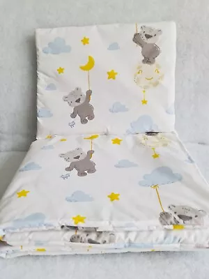 4 Pc BEDDING SET COT/COT BED BABY  Quilt Cover Pillowcase Pillow Teddy Bear Moon • £24.99