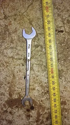 Vintage HERBRAND 71214 Double Open-ended Spanner Wrench 7/16  X 3/8  Made In USA • $12.90