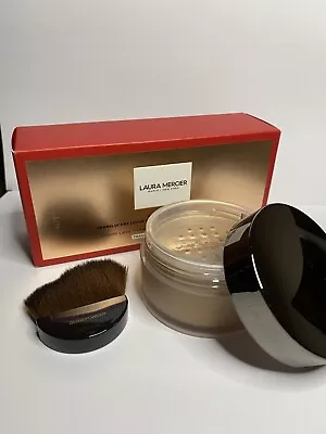 LAURA MERCIER Make It Glow Setting Powder (Medium-Deep) Full Size+Brush Set NIB • $30.55