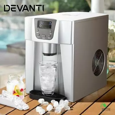 Devanti Portable Ice Maker Commercial Machine Water Dispenser Ice Cube 2L Silver • $207