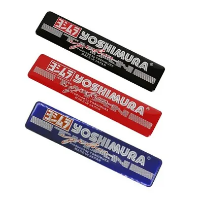 1x Yoshimura Exhausts Titan 3D Decal Heat Resistant  Aluminium Red Blue Black • £7.75