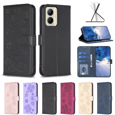 For Redmi Note 13 13Pro Plus Xiaomi 13T Pro Four-leaf Clover Leather Wallet Case • $15.99