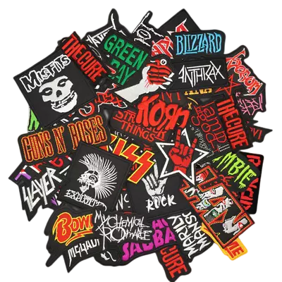 Random Lot Of 50 Rock Band Patches Iron On Music Punk Roll Heavy Metal Sew • $27.99