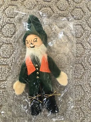 Vintage Christmas Elf  Doll Wire Jointed Felt Clothes Ashton Drake Collection • $12.99