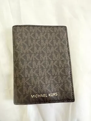 Michael Kors Jet Set Travel Passport Holder Wallet - Brown • $10