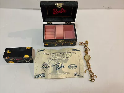 Vintage BARBIE CHARMING BARBIE FOSSIL Watch With COA And Original Box Collectors • $49.99