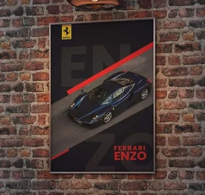 Ferrari Enzo Wall Poster 24x36 F50 Rwb Decor Mclaren F1 Supercar SF90 F8 Tributo • $100
