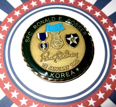 Challenge Coin Medal Of Honor Recipient Hero US Army Ronald E Rosser Korean War • $125