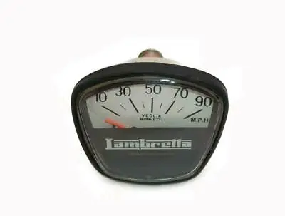 Lambretta GP Speedometer 90 Mph Black Faced Veglia Borletti Speedo ECs • $23.79