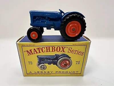 Matchbox Lesney Vintage 1960s Fordson Tractor #72 In Original Box EXCELLENT MINT • $72.50