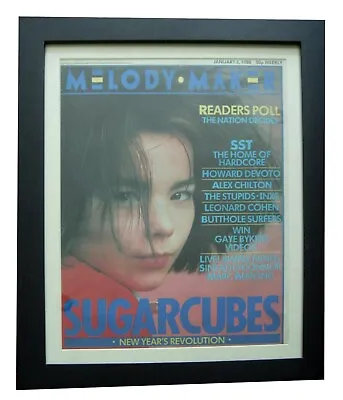 £79.95 • Buy Sugarcubes+bjork+melody Maker+1988 Orig+vintage+poster+framed+fast Global Ship