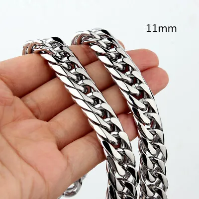 Heavy Strong Men Stainless Steel Curb Cuban Link Chain Necklace Jewelry • $6.07