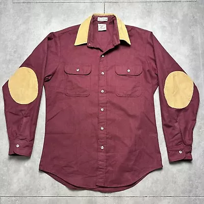 Vintage Prentiss Outdoors Chamois Button Up Westeren Shirt Medium Made In USA • $17.99