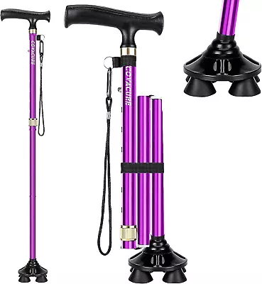 Walking Cane For Women Men - Folding Cane With Pivot Large Base Design Hold Up  • $22.29