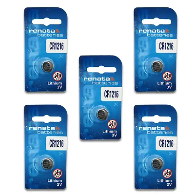 Renata Lithium Watch Batteries Coin Cells - CR1216 - X1 X2 X3 X5 X10 • £2.99