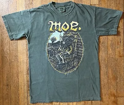 MOE. Size M Olive Green Shirt Jam Band Rock Marq Spusta Design • $34.99